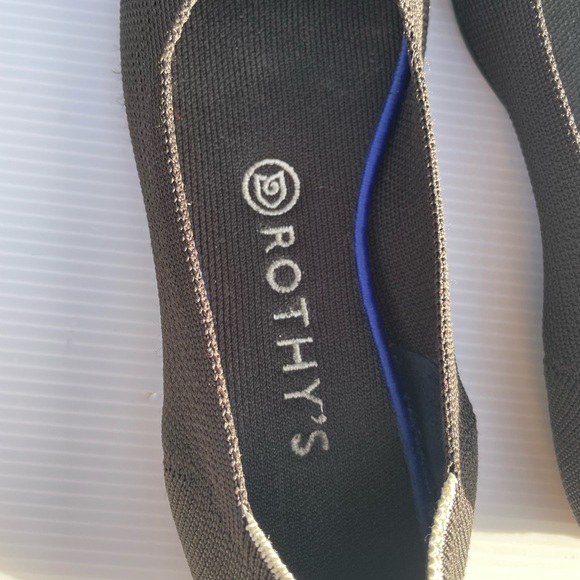 Rothy’s Retired Round Toe Black White Halo Size 7 - Picture 8 of 8